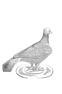 Religious objects of worship, persiterium, vessel of the Eucharist, also called columba, host dove