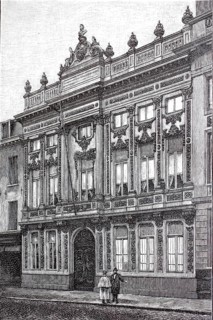 The Rubens House in Antwerp, Belgium, Historical, digitally enhanced reproduction of a model from
