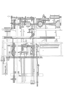 Textile industry, Selfactor for the carded yarn spinning process, Historical, digitally enhanced