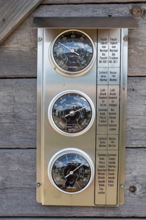 Weather station with hygrometer, barometer and thermometer, Black Forest, Baden-Württemberg,