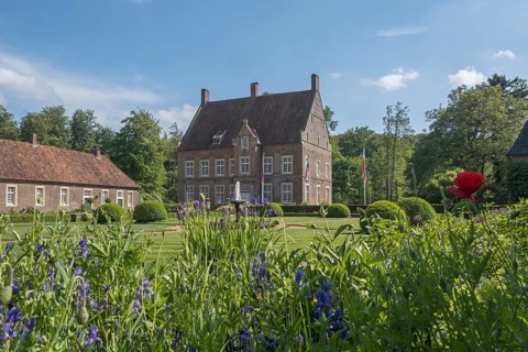 Moated castle Haus Welbergen, Welbergen district, Ochtrup, Münsterland, North Rhine-Westphalia,