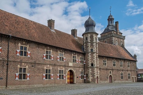 Raesfeld Castle, outer bailey and inner courtyard, Raesfeld, Münsterland, North Rhine-Westphalia,