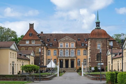 Velen moated castle, Münsterland, North Rhine-Westphalia, Germany