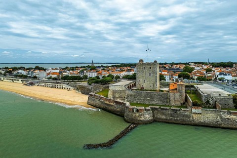 Fouras from a drone, Fouras-les-Bains, Charente-Maritime, Nouvelle-Aquitaine, France