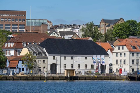 Maritime museum on the Baltic Sea shore, Flensburg, Flensburg Fjord, Baltic Sea,