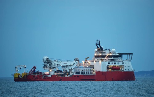 Sea cable vessel Ariadne ariadne, cable vessel, specialised vessel in the Baltic Sea, Rügen,