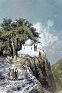 The Zaouia near Mazouna, the cradle of the Order of the Senussi in Algeria, Illustration, published