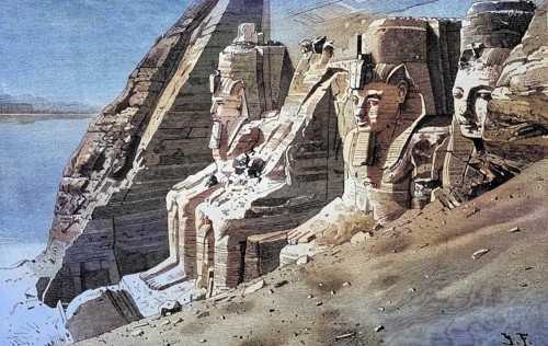 The Temples of Abu Simbel are massive rock temples in Abu Simbel, a village in Nubia, Southern