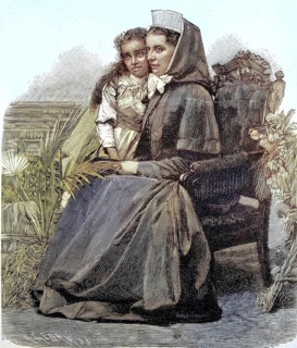 Ferida, the daughter of Eduard Karl Oskar Theodor Schnitzer, known as Emin Pasha, and her sister