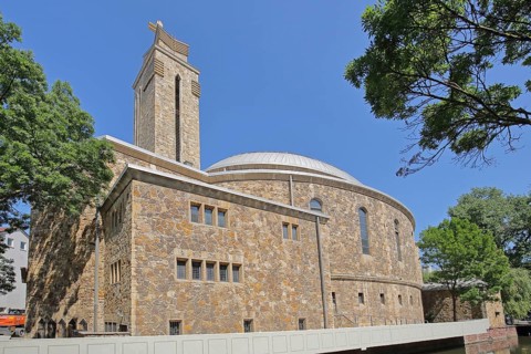 Modern Herz-Jesu-Kirche built in 1929, Pforzheim, Northern Black Forest, Black Forest,