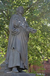 Monument to the humanist and philosopher Johannes Reuchlin during the Renaissance, bronze