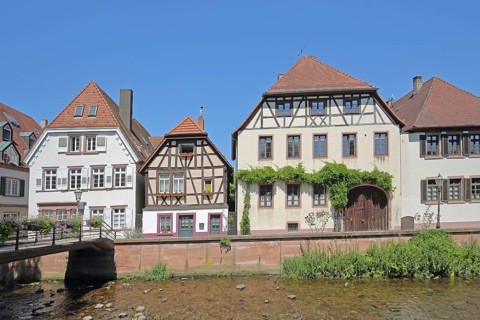 Half-timbered houses on the Bach Alb, Ettlingen, Black Forest, Northern Black Forest,