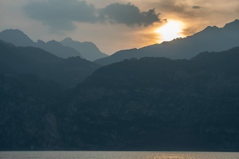 Sunset on Lake Garda, Malcesine, Italy