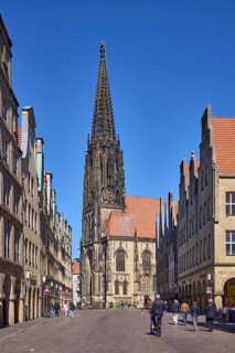 Lamberti Church, St. Lamberti, neo-Gothic architectural style, ladder to heaven, installation,