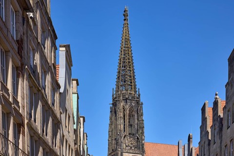 Lamberti Church, St. Lamberti, church tower, installation, sky ladder, artist Billi Thanner,