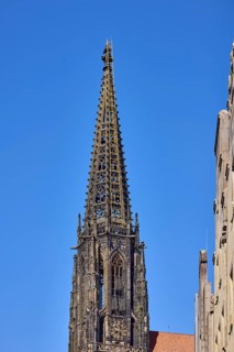 St. Lamberti, Lamberti Church, church tower, Gothic architecture, installation, ladder to heaven,
