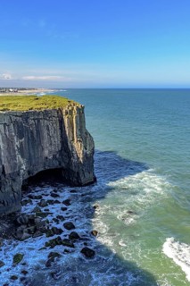 Guarita stone in the tourist city of Torres on the coast of Rio Grande do Sul, Torres, Rio Grande