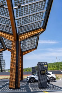 Electric charging station on the site of the former Lohberg colliery in Dinslaken, operated by