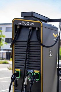Electric charging station on the site of the former Lohberg colliery in Dinslaken, operated by
