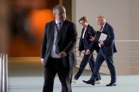 Kai Wegner (CDU, Governing Mayor of Berlin) after the consultation between Federal Chancellor