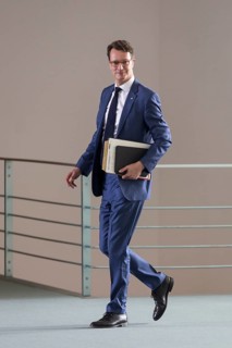 Hendrik Wüst (CDU, Minister-President of North Rhine-Westphalia) after the consultation between