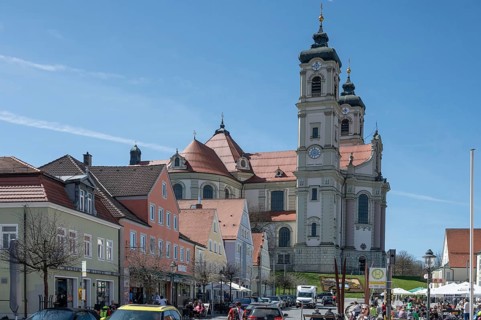Basilica of St Alexander and Theodor, Ottobeuren Monastery, Ottobeuren, Unterallgäu, Bavaria,