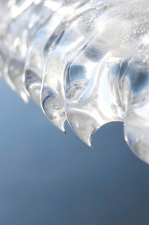 Sculpted by wind and weather... Ice teeth (winter flood 2020, 2021), natural ice sculptures,