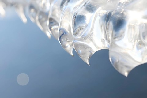 Sculpted by wind and weather... Ice teeth (winter flood 2020, 2021), natural ice sculptures,