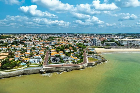 Royan from a drone, Nouvelle-Aquitaine, Charente-Maritime, France