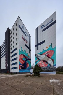 Wohnungsbaugenossenschaft Otto von Guericke eG, high-rise building, residential building, diffuse