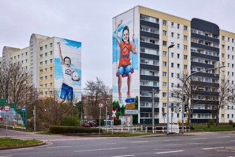 MWG-Wohnungsgenossenschaft eG Magdeburg, high-rise buildings, residential building, lantern,