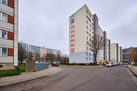 MWG-Wohnungsgenossenschaft eG Magdeburg, high-rise buildings, residential buildings, asphalt road,