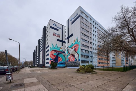 Wohnungsbaugenossenschaft Otto von Guericke eG, high-rise building, residential building, diffuse