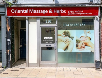 Oriental Massage and Herbs massage parlour, Fisherton Street, Salisbury, Wiltshire, England, UK
