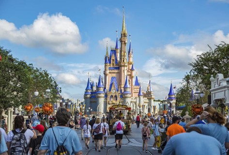 Cinderella's Castle at the end of Main Street in the Magic Kingdom at Walt Disney World, Orlando,