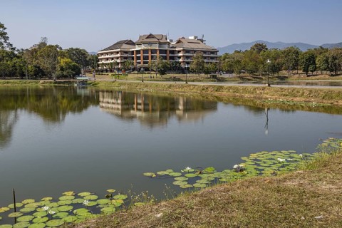 Education Center building on the campus of CRRU Shiangrai Rajabhat University in Chiang Rai,