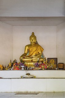 Buddah shrine at the Hall of Buddah Image on the campus of CRRU Shiangrai Rajabhat University in