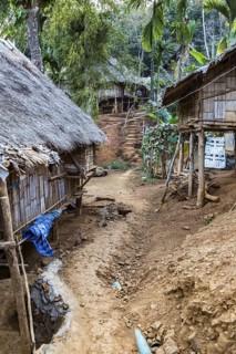 Residences of the Kayah Lahwi (long neck Karen) tribe area of the Union of Hill Tribe Villages