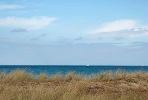 Sailing boat, Baltic Sea, Baltic Sea resort, Kühlungsborn-Ost, Kühlungsborn, Rostock district,