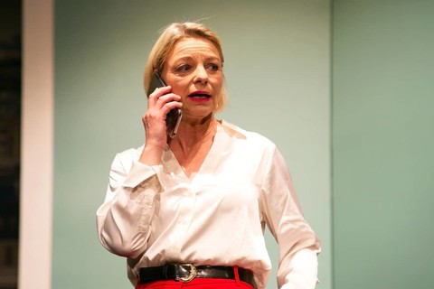 Julia Grimpe - Claudia, murder colleagues, photo rehearsal on 16.06.2025 at the Berliner Kriminal