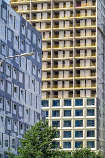 Construction of over 920 student flats at Cambridgelaan in the Science Park, University of Utrecht,