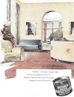 Walpamur paint advert advertising in Country Life magazine UK 1951