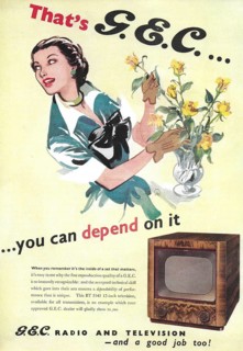 GEC radio and television advert advertising in Country Life magazine UK 1951