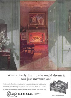 Berry's Magicoal fires advert advertising in Country Life magazine UK 1951