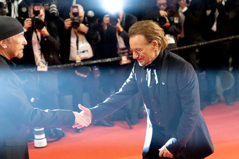 Cannes, France - 16.5.2024: The Edge and Bono of the 78th Cannes International Film Festival on the