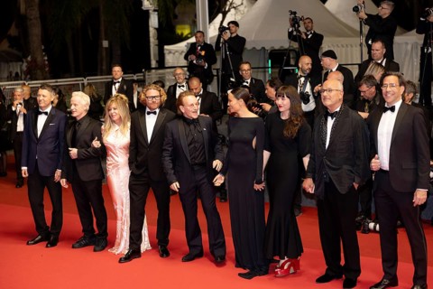 Cannes, France - 16.5.2024: Jacknife Lee, Dede Gardner, Erik Messerschmidt, Bono, Kelly McNamara,