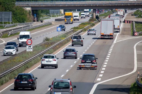 View of the 61 motorway near Ludwigshafen