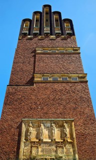 Wedding Tower, also known as the Five-Finger Tower, by Joseph Maria Olbrich, Mathildenhöhe, UNESCO