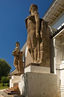 Colossal figures Man and Woman by Ludwig Habich at the Ernst Ludwig House, Mathildenhöhe, UNESCO