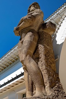 Colossal figure of a man by Ludwig Habich at the Ernst Ludwig House, Mathildenhöhe, UNESCO World